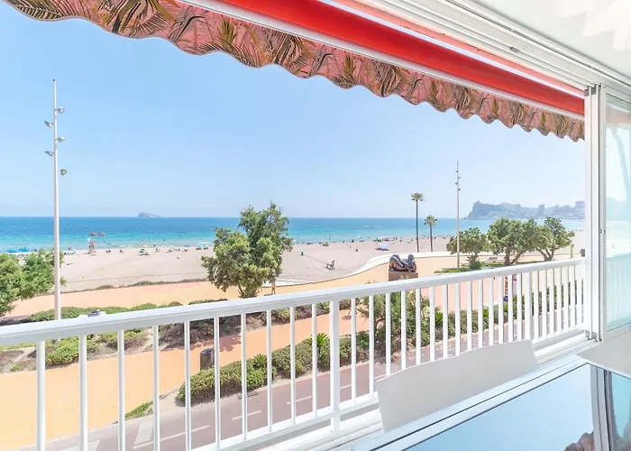 Luxury Primerisima Linea Playa Poniente Benidorm Con 6,5 Mts De Vistas Frontales Al Mar